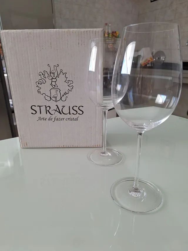 2 Taças em Cristal Strauss Bordeaux Grand Cru 690 ml (24% PbO) - Foto 4