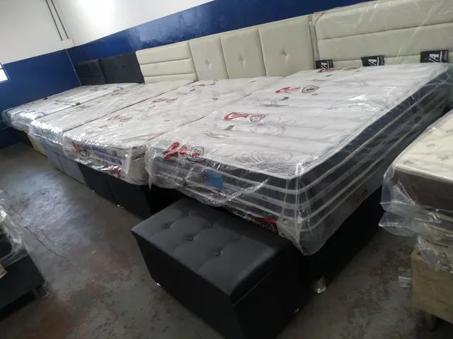 Cama BAU casal 1.38 Basic20 só $ 499,00 ( Suede preto ) - Foto 6