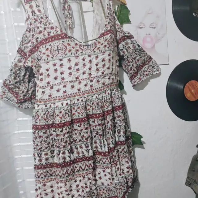 Vestido boho delicado tipo camponesa Tm Gg - Foto 3