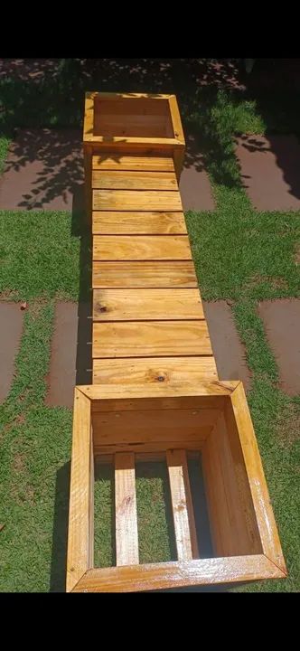 Banco de madeira pinus para jardim  - Foto 2