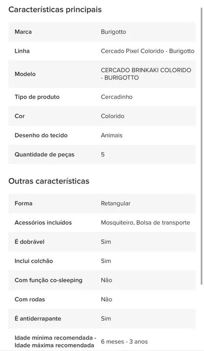 Berço Portátil Infantil com Mosquiteiro - Novo - Foto 3