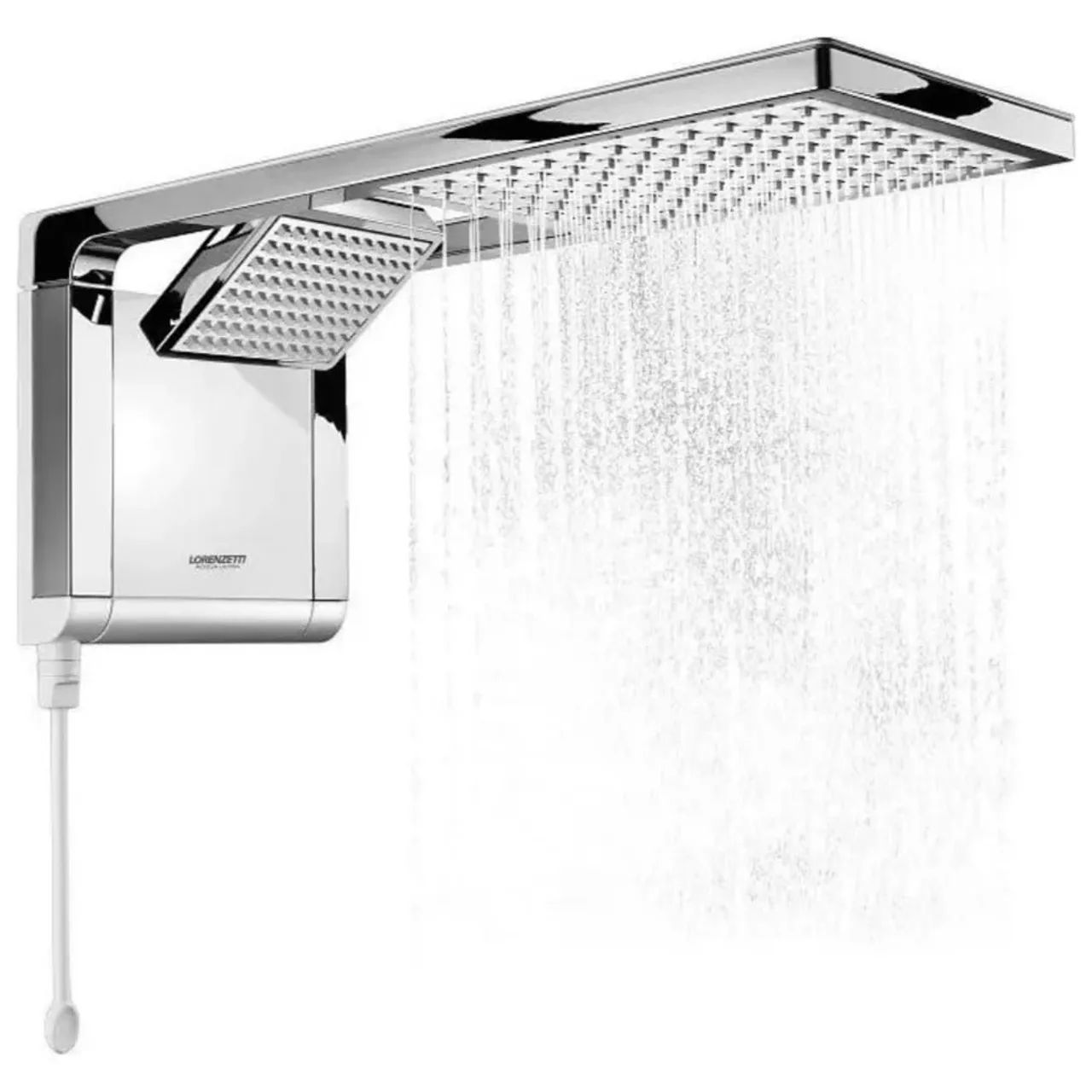 Chuveiro Acqua duo branco com cromado  - Foto 4