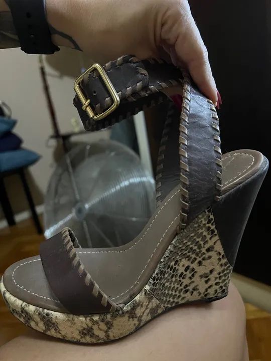 Sandália A.brand plataforma marrom - Foto 5