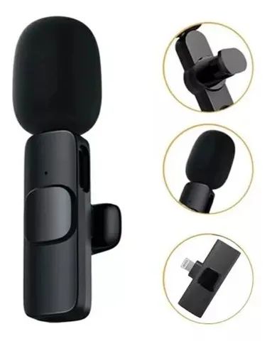 Microfone Lapela Sem Fio para iPhone Lightning Recarregável - Foto 5