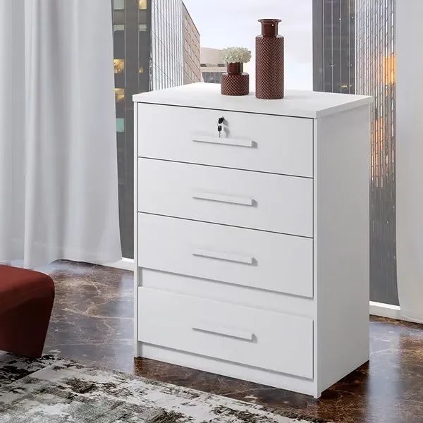 Cômoda 4 Gavetas Viena Branco tt76