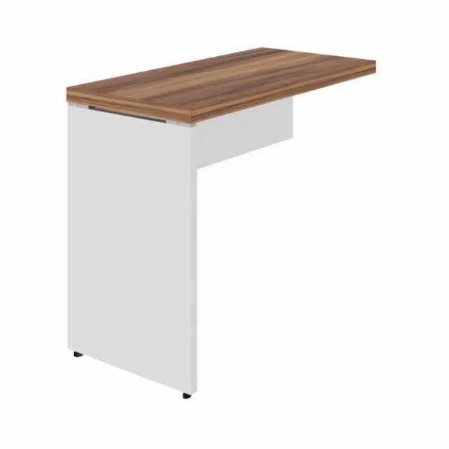 Mesa Auxiliar Simples 0,90x0,45m Nogal Sevilha/Branco Compacta Prática Modelo 34308