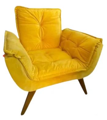 Poltrona Fixa Luna Amarelo - Innove - Entrega Rápida!