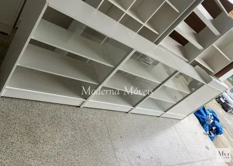 Balcão Caixa + 3 Balcões Vitrine - 100% madeira MDF