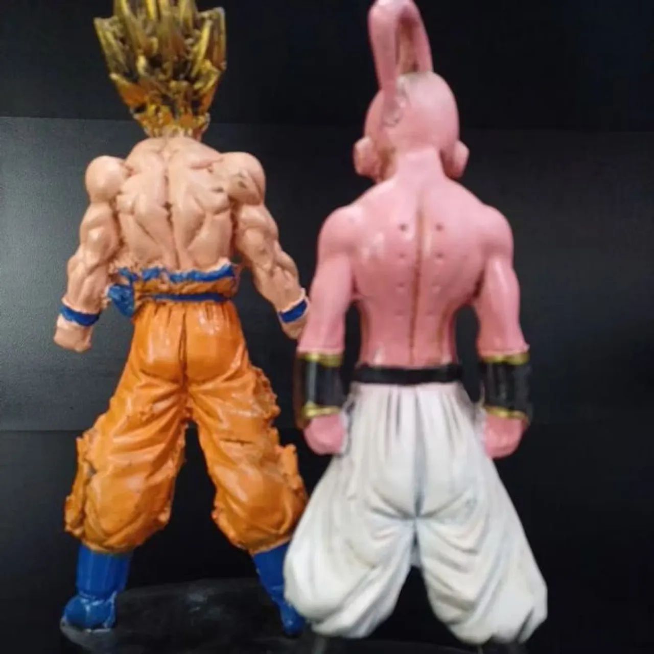 Goku X Kid Boo - Action Figures Bonecos Resina 20cm - Foto 3