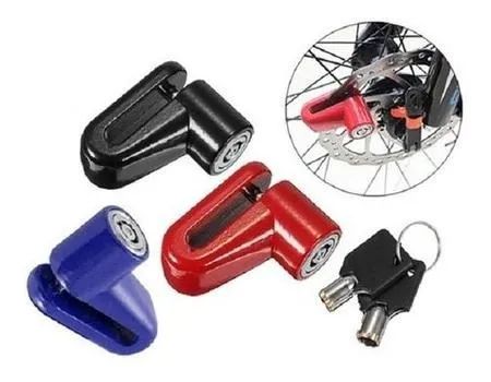 Trava Cadeado Disco Moto e Bicicleta Freio Tranca Pino C 2 Chaves (Entrega Grátis) - Foto 2