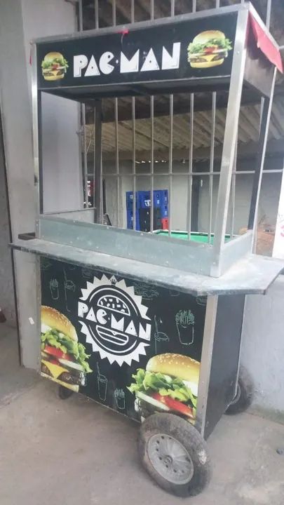 Carrinho de Lanches em Inox- PAC-MAN