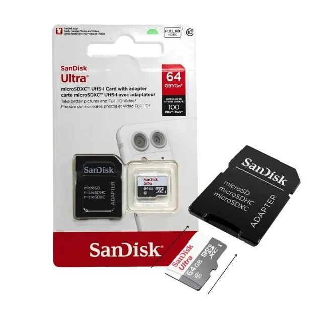 Cartão De Memória 64GB  Sandisk Ultra Classe 10 *ENTREGA GRÁTIS*