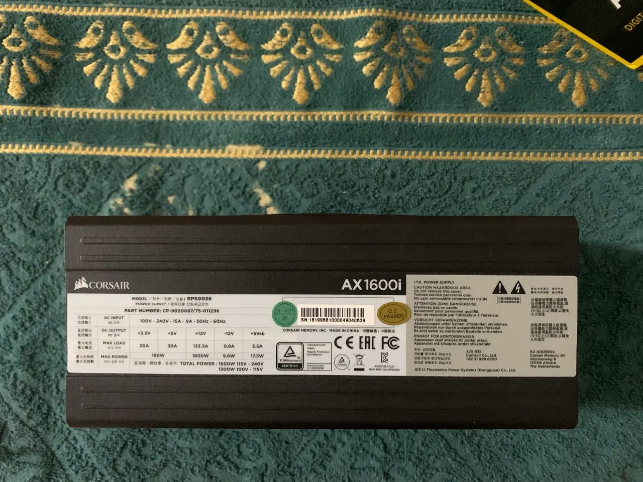 Fonte Corsair AXI Séries AX1600i 80 Plus Titanium Modular - Foto 6