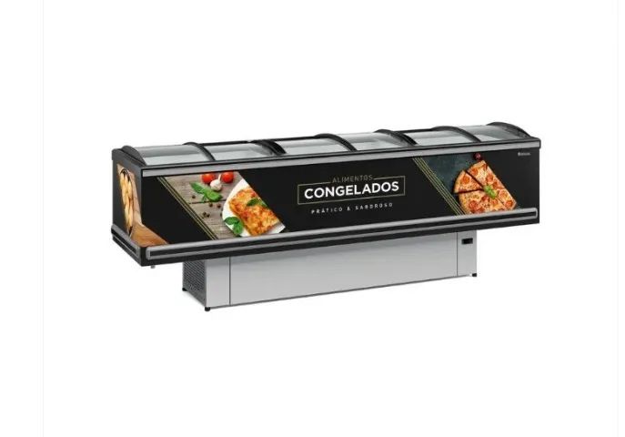 ILHA GELOPAR 290L VIDRO CURVO NOVA 