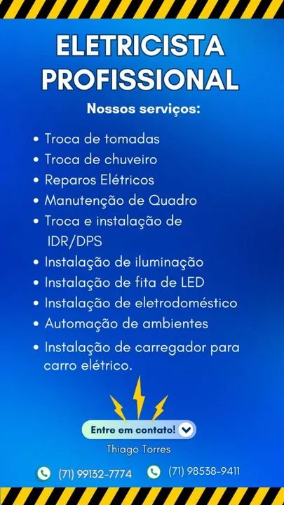 Serviços de Eletricista predial profissional 