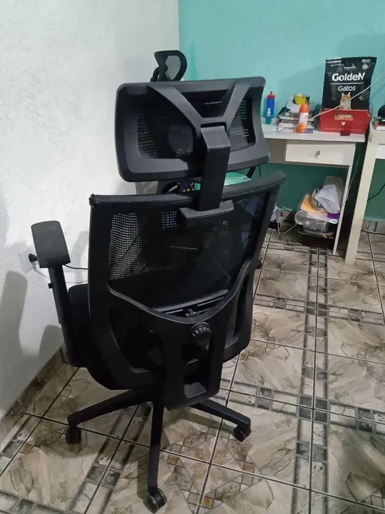 Cadeira de Escritório Giratória com Encosto de Malha - Foto 6