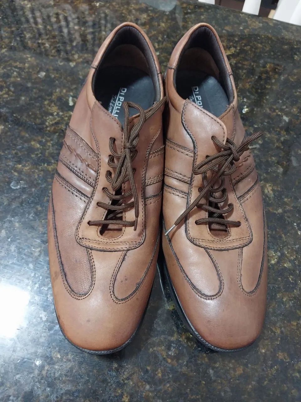 Di Pollini Sapato De Couro Social SAPATO SOCIAL DI POLLINI MARROM