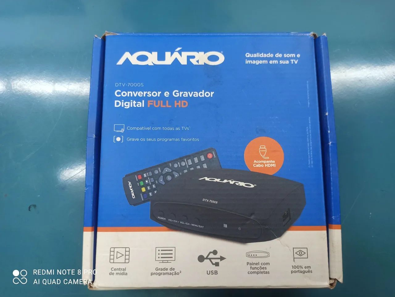 Conversor de TV Digital Full HD Aquário DTV-7000S