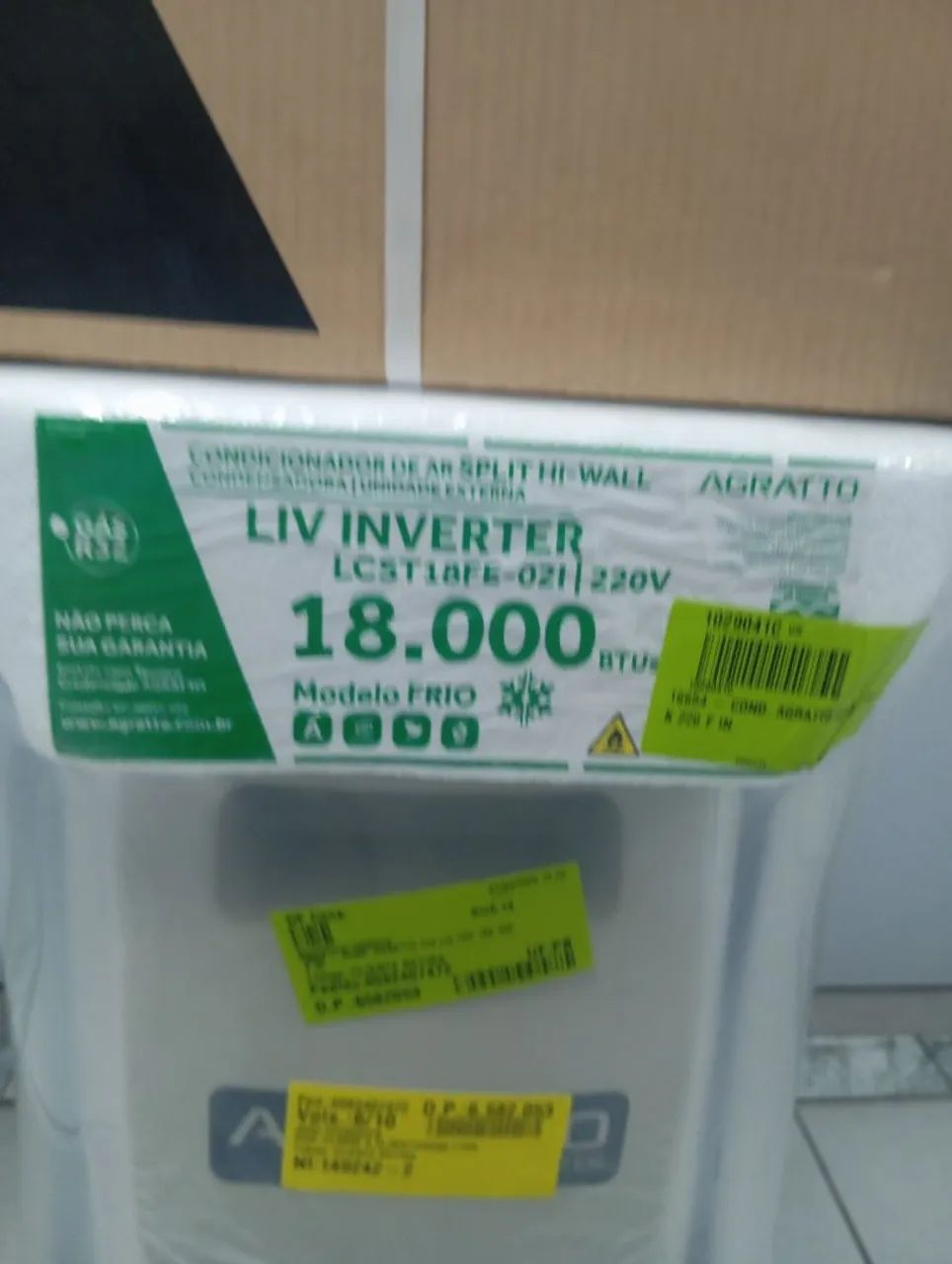 Ar Condicionado Split Agratto 18.000 inverter BTUs Inverter - Novo - Foto 2