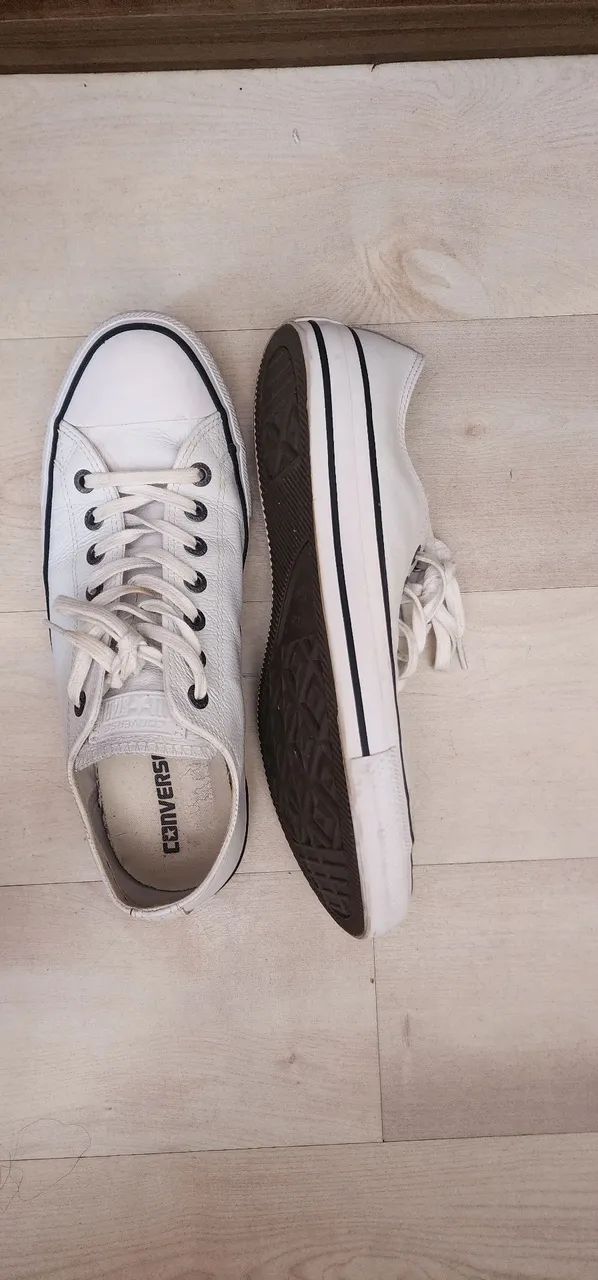 Tênis Converse All Star Branco couro. Conservadíssimo, TAM 43 - Foto 2