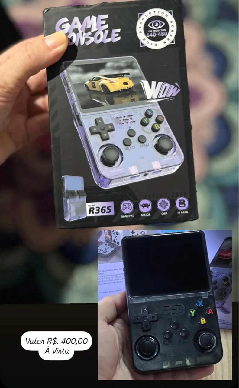 Console Portátil R36S - Novo! 400,00 à vista