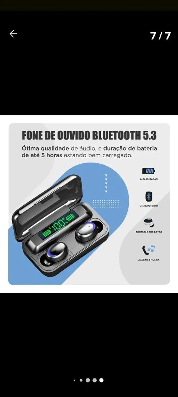 Fone de ouvido Bluetooth  - Foto 6