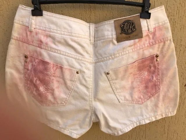 Short Off White E Rosa Da Morena Rosa - Foto 3