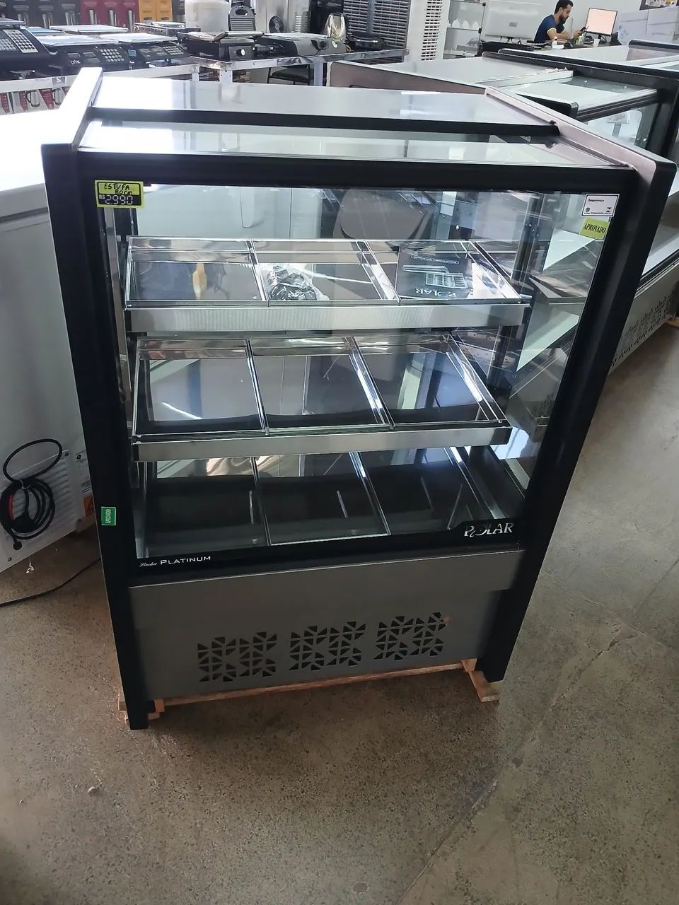 Balcão Estufa 0,80M Polar Preto Platinum 