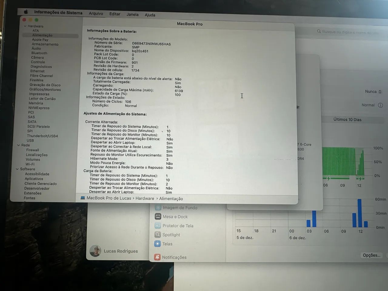 MacBook Pro 2018 - i7 - 32GB RAM - SSD 500GB - 15 polegadas Retina - Bateria 106 ciclos - Foto 2