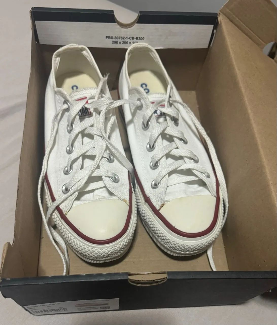 Converse All Star Branco plataforma original  34 - Foto 4