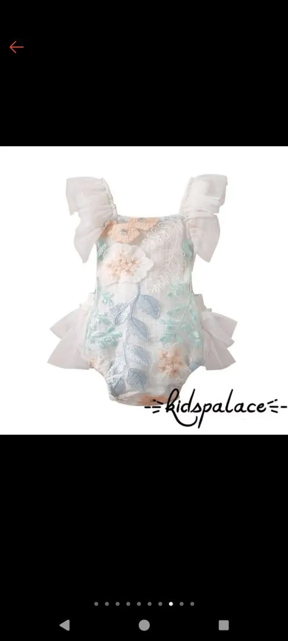 Body Bebê Bordado Floral