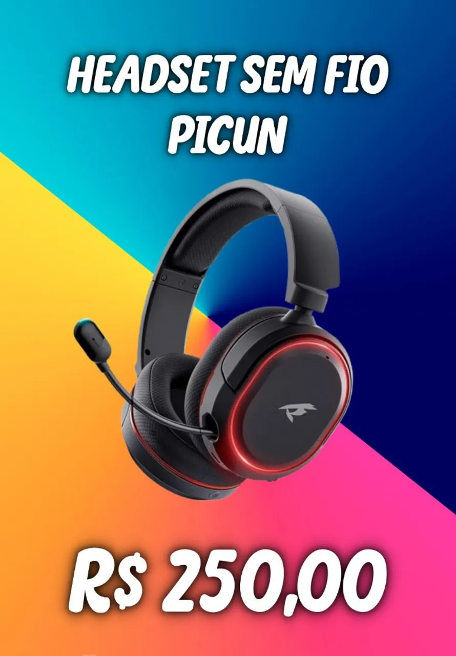 HEADSET SEM FIO PICUN
