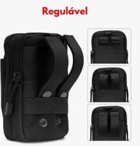 Bolsa para Cinto Porta Treco Tático Militar Pochete De Cintura z127 - Foto 3