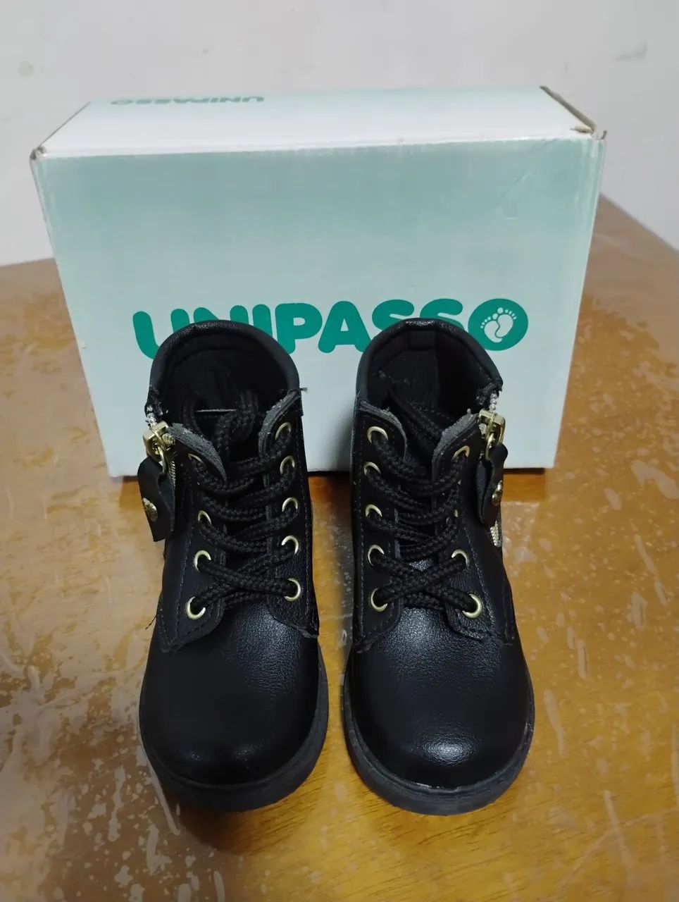 Botas infantis pretas da Unipasso - Foto 4