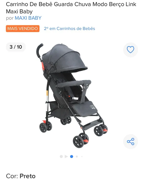 Vende-se carrinho de bebê