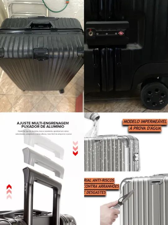 Mala de Viagem Preta, igual da Riwona - Grande - Foto 5