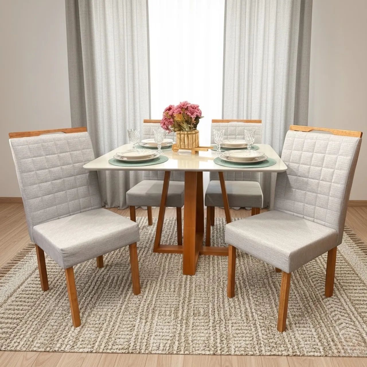 Mesa de Jantar com 4 Cadeiras Melissa tt98