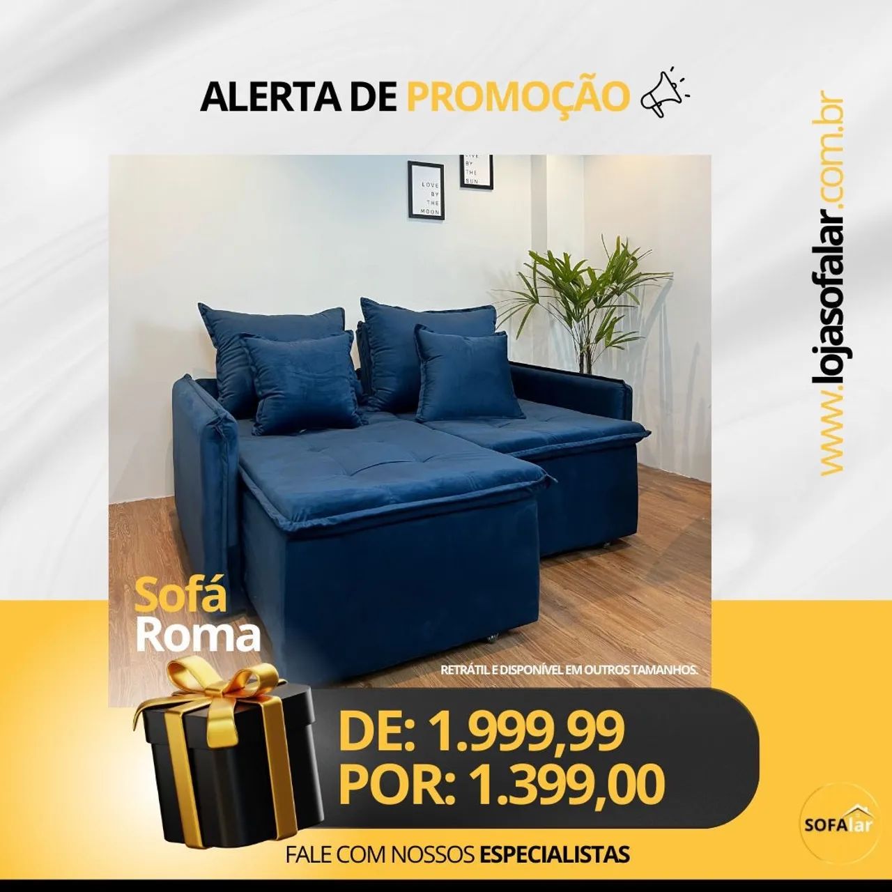 Sofá New Flórida 2,10 mts  - Foto 3