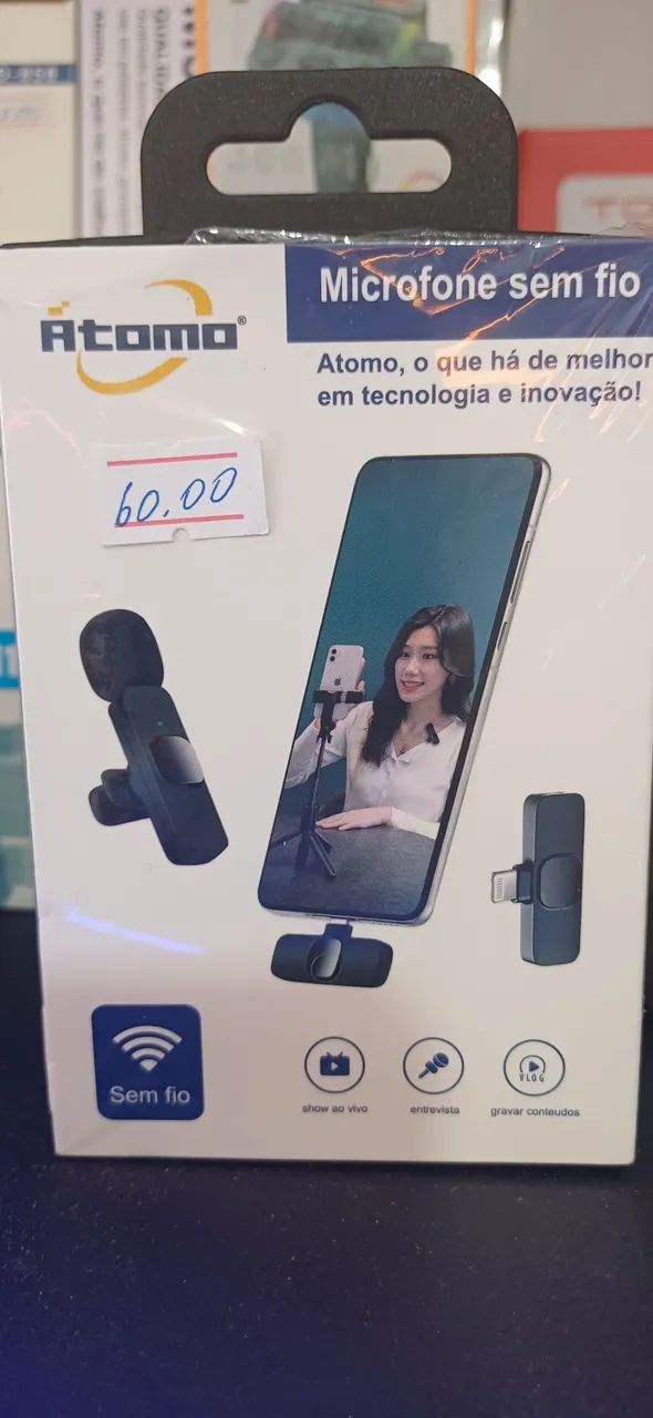 Microfone Sem Fio Atomo