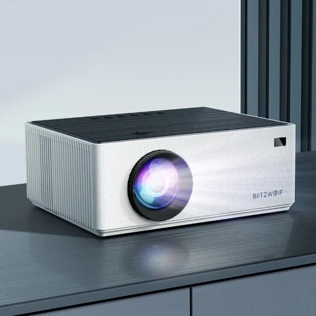 Projetor Blitzwolf Bw-v8 Fhd Led Android 11.0 480ansi Branco