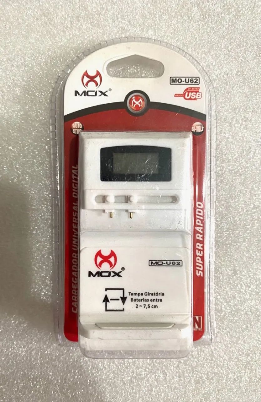 Carregador Universal para Diversos Tipos de Bateria Câmera