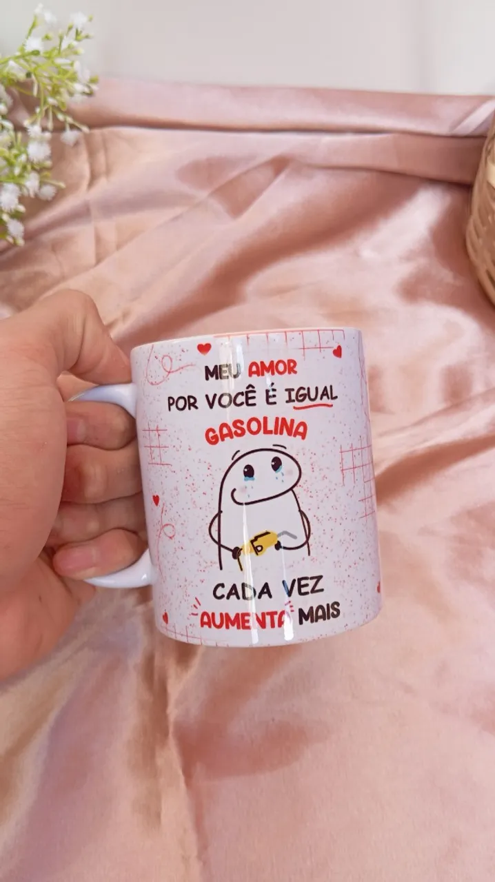 CANECA PERSONALIZADA AMOR GASOLINA - PRONTA ENTREGA
