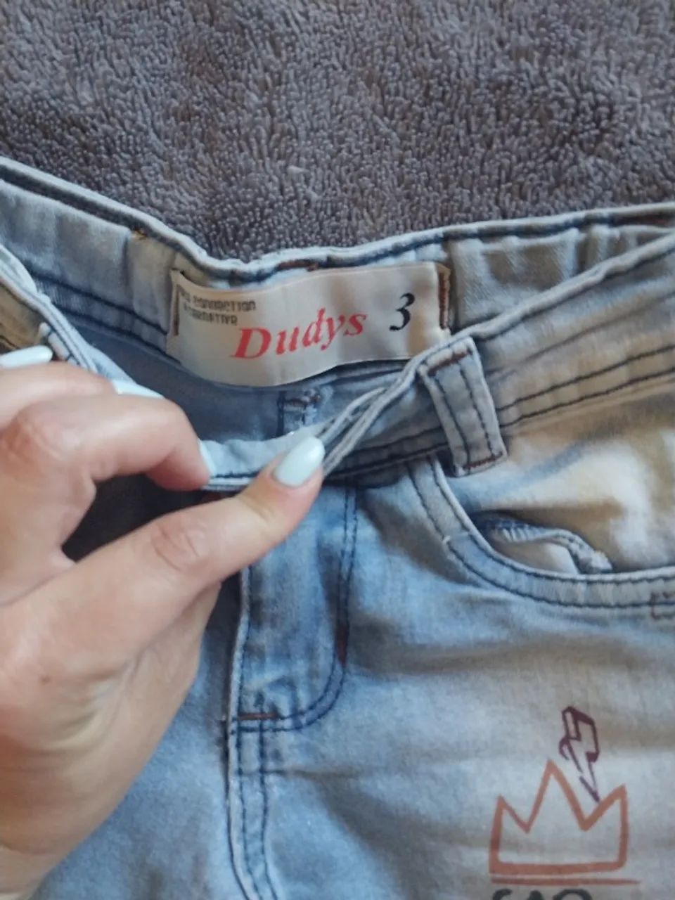 bermuda jeans criança - usada - Foto 2