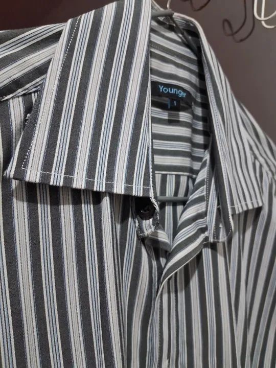 Camisa Social Branca com listras - Foto 3