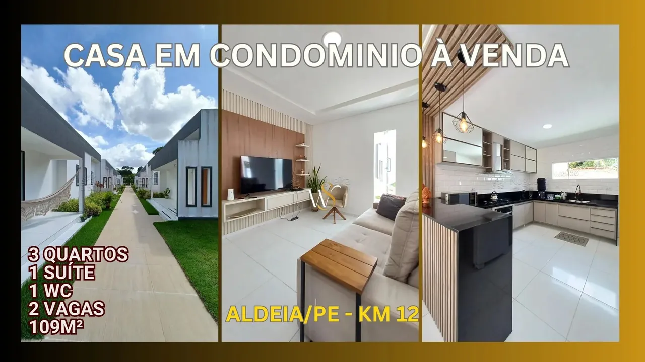 Casa em Condominio à venda no Viver Bem Residence em Aldeia dos Camarás - Camaragibe - PE
