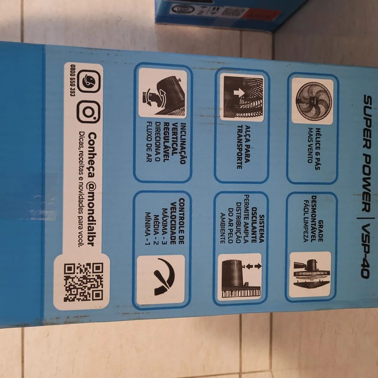 VENTILADOR GRANDE 40CM MONDIAL TURBO-R$189.00 AVISTA.  - Foto 3