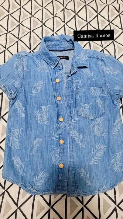 Camisa Jeans Infantil 4 Anos
