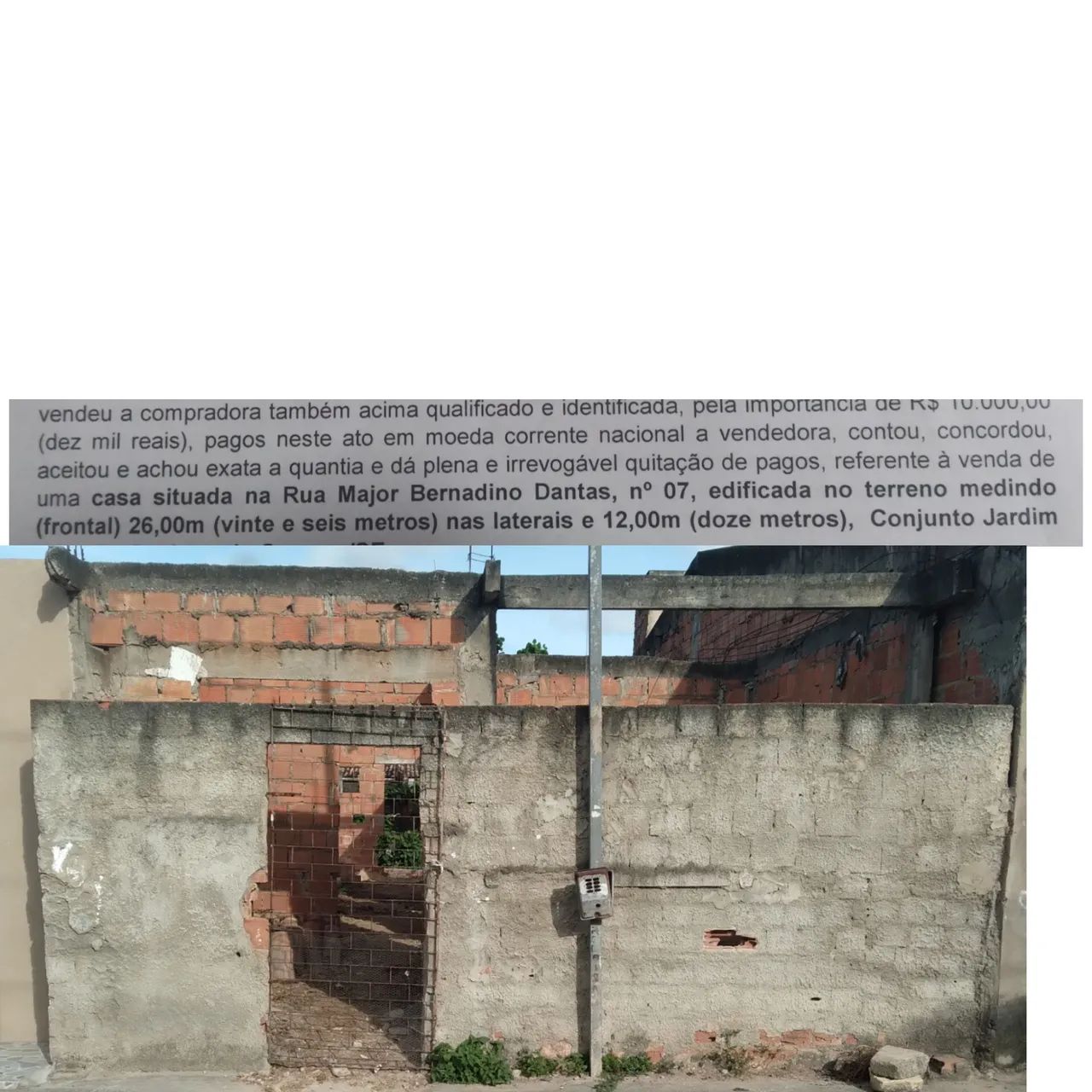  Terreno com casa  construção  - Foto 3