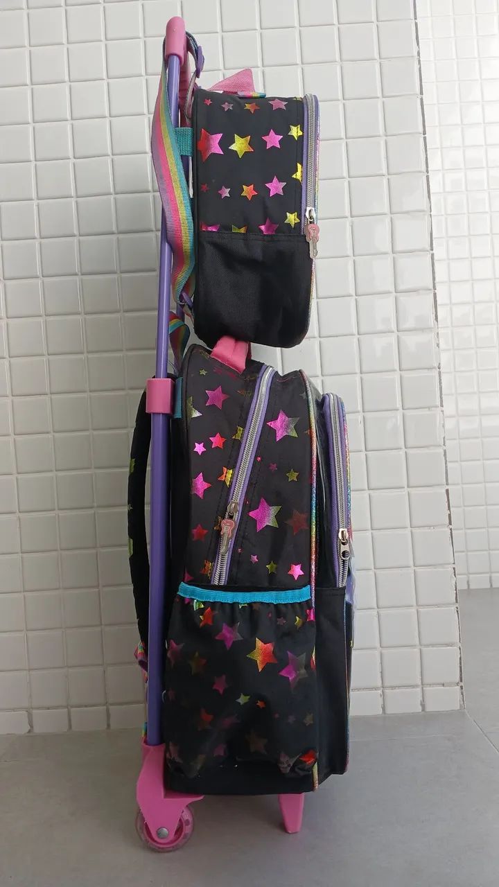 Mochila escolar de rodinha com lancheira com DESCONTÃOO  - Foto 3
