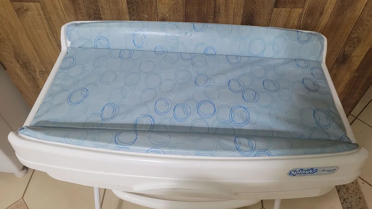Banheira com trocador de bebê Splash - Branco - Foto 6